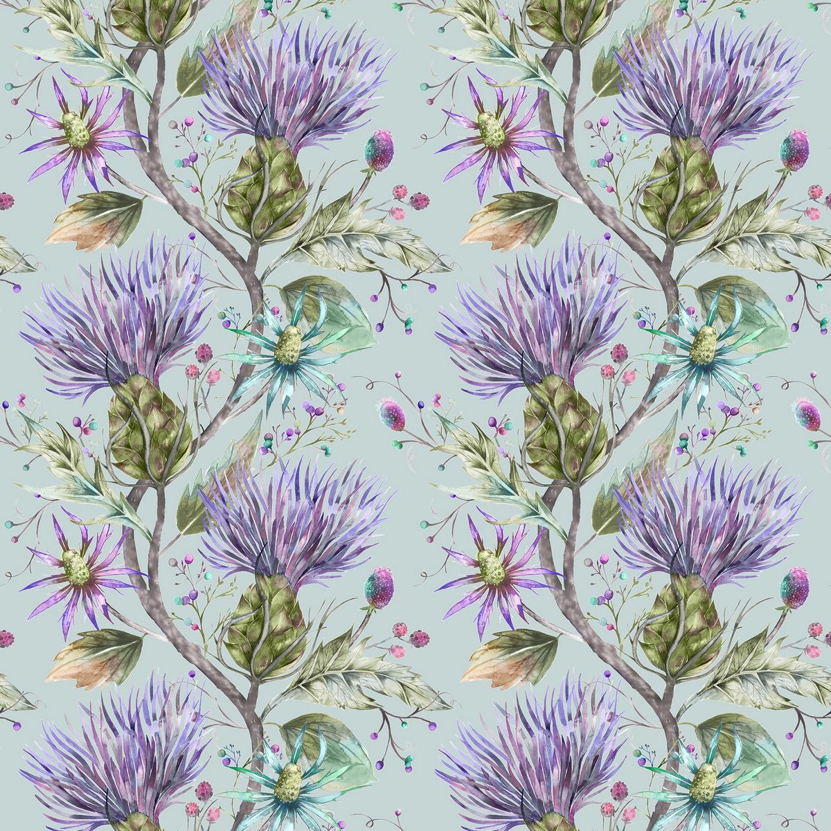 Elysium Violet Fabric by Voyage Maison