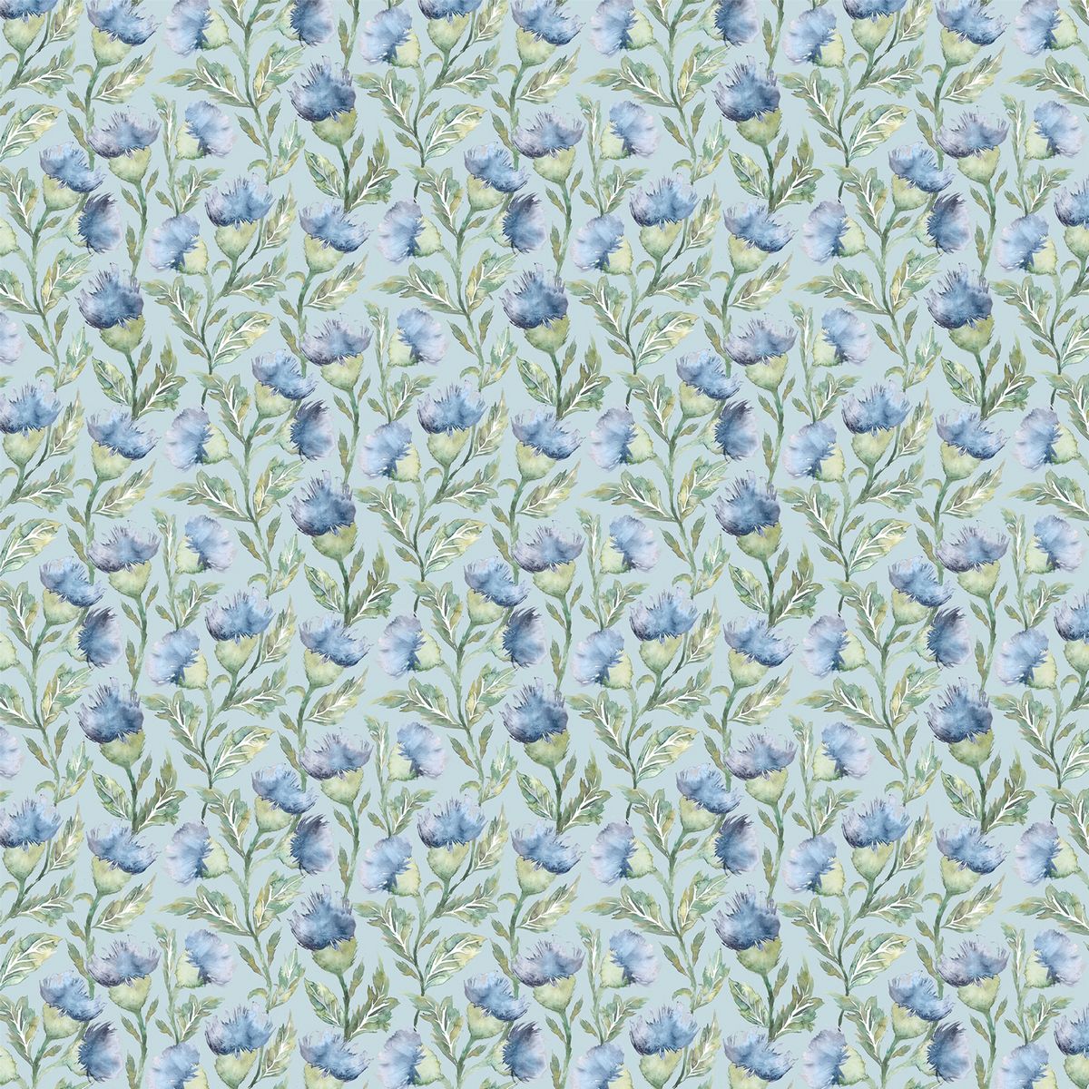 Ettrick Bluebell Fabric by Voyage Maison