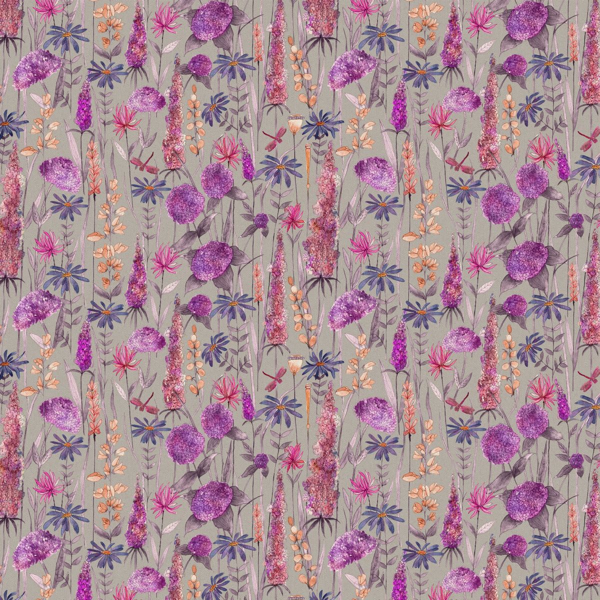 Florabunda Fuchsia Fabric by Voyage Maison