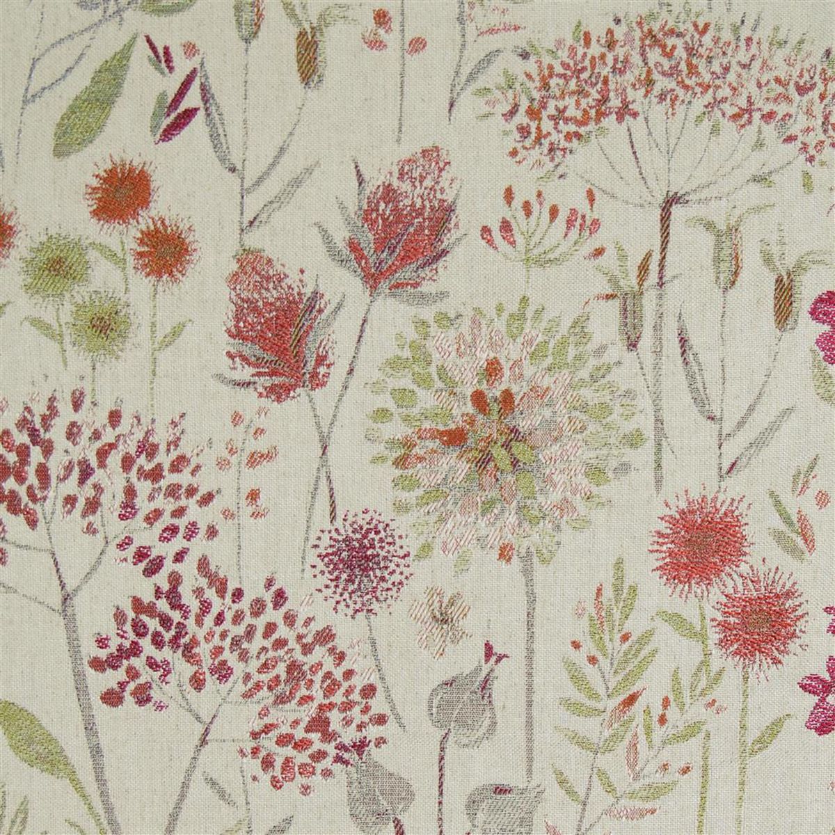 Flora Linen Russet Fabric by Voyage Maison