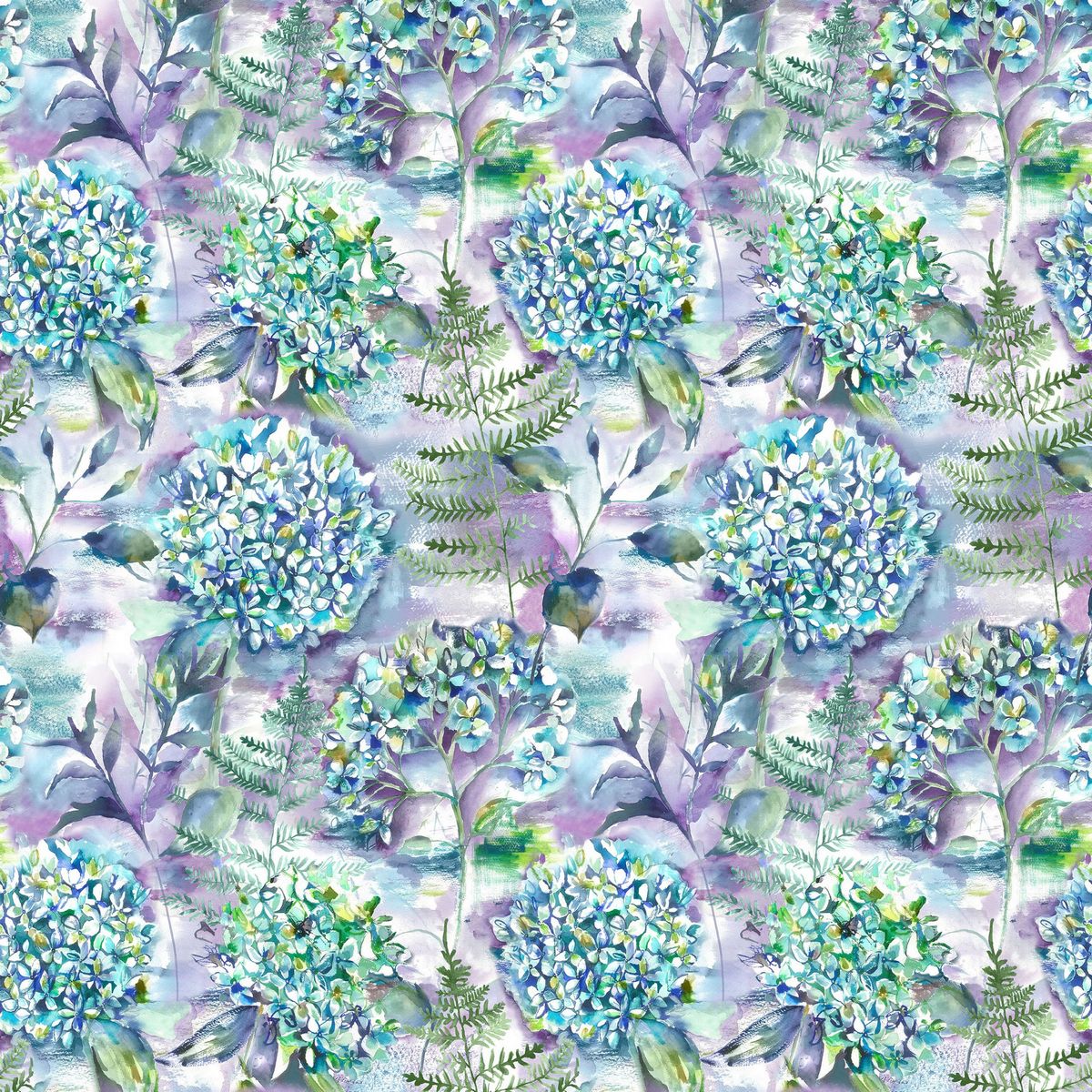 Flourish Teal Fabric by Voyage Maison