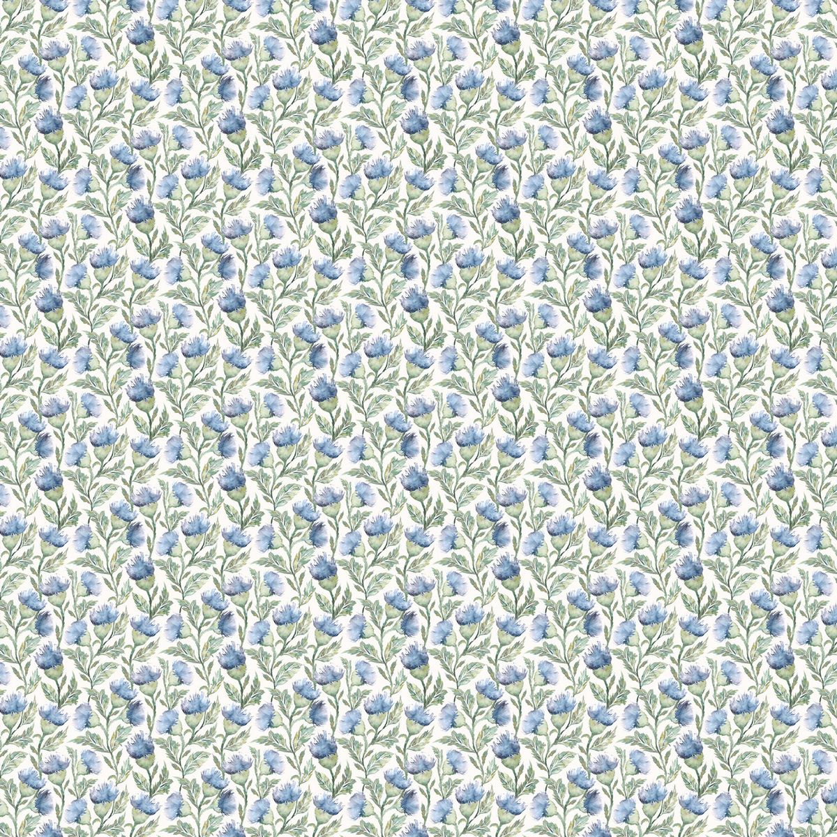 Hawick Bluebell Cream Fabric by Voyage Maison