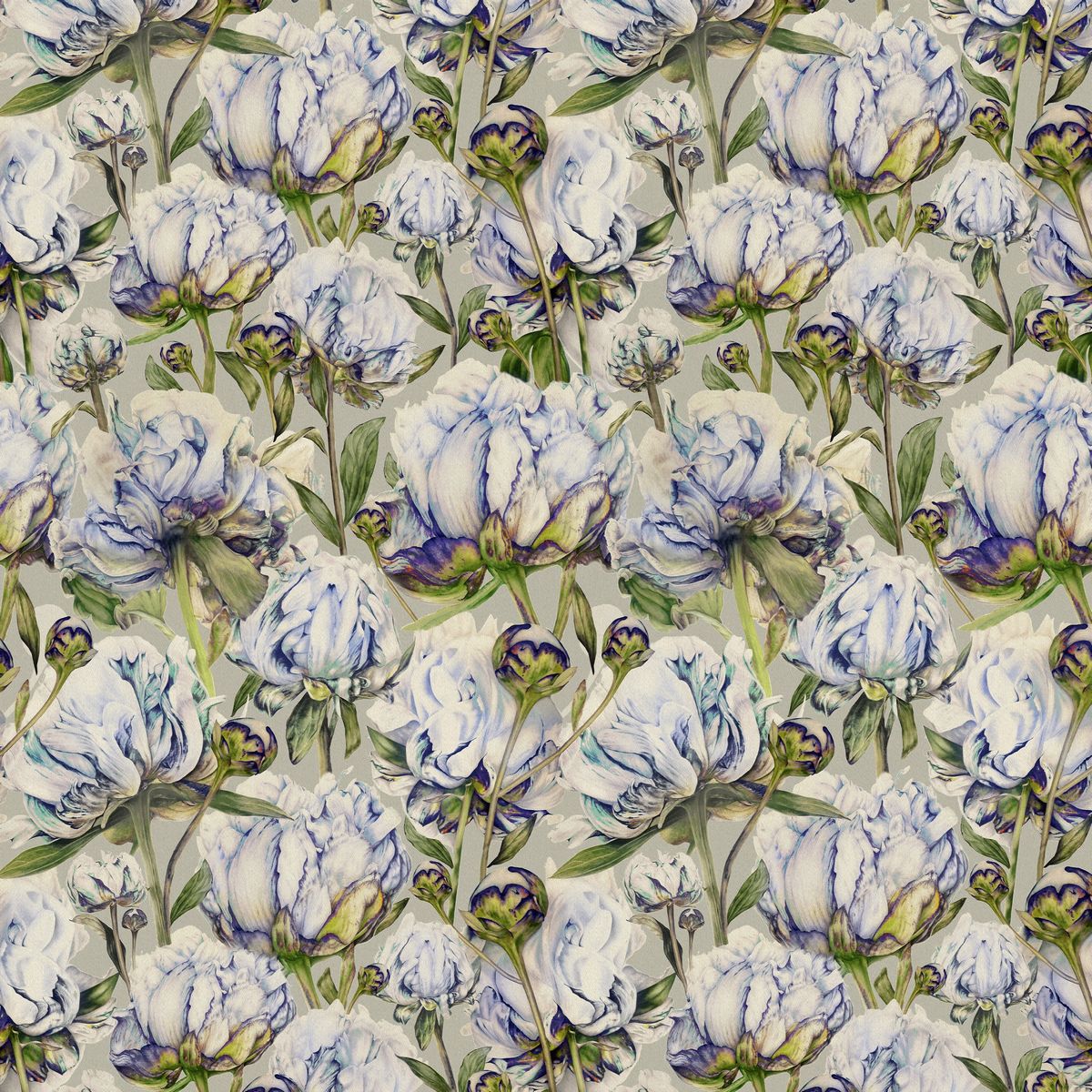 Heligan Cornflower Stone Fabric by Voyage Maison
