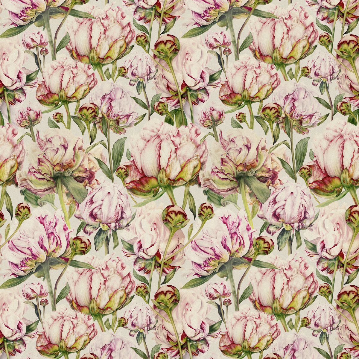 Heligan Fuchsia Linen Fabric by Voyage Maison