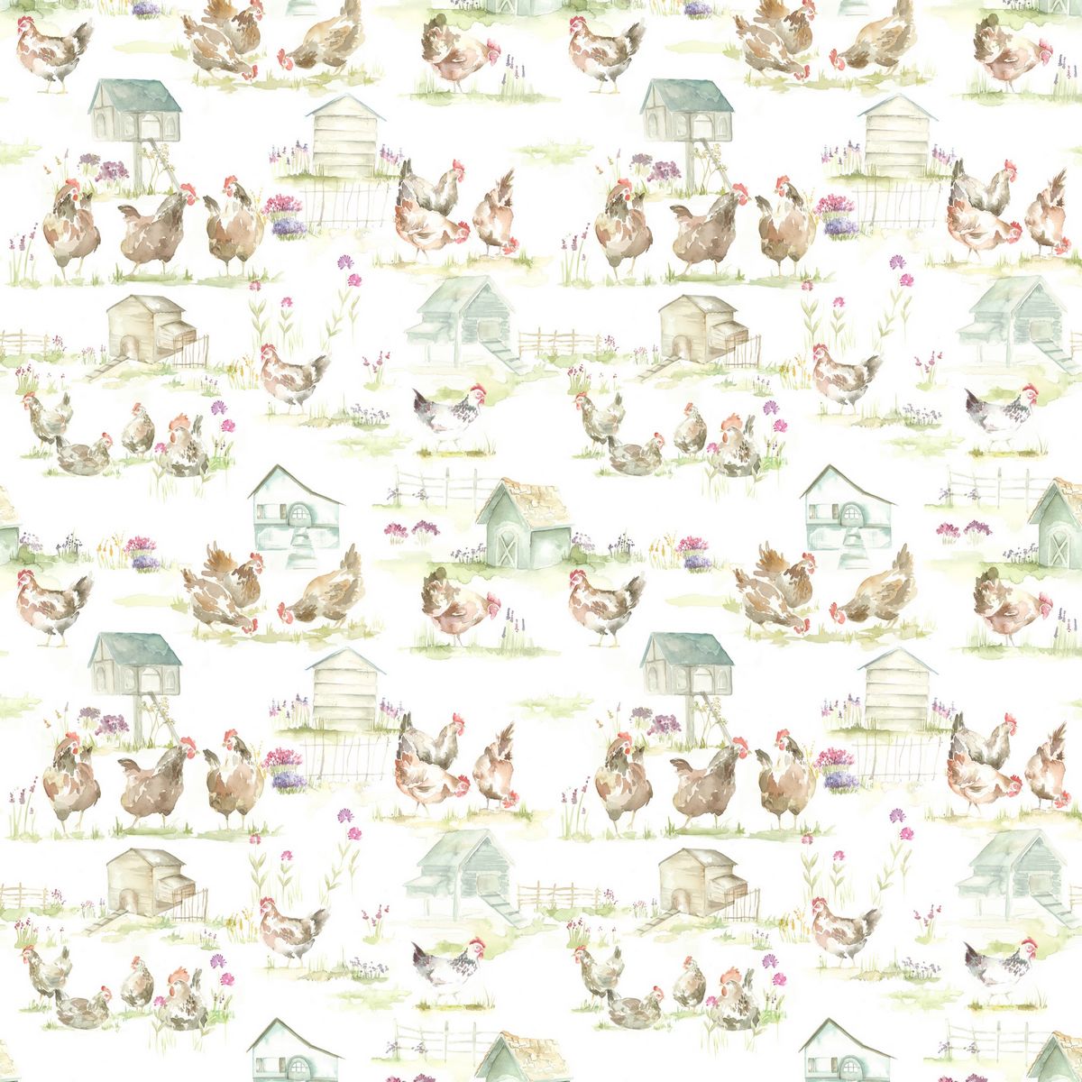 Henny Penny Linen Fabric by Voyage Maison