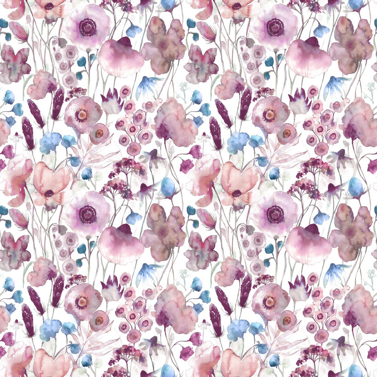 Hibbertia Fuchsia Fabric by Voyage Maison