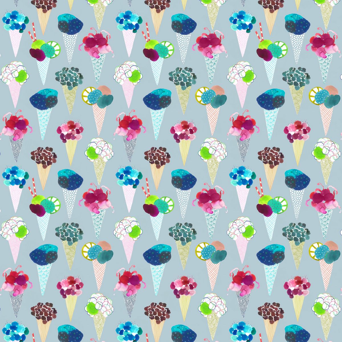Icecream Carnival Fabric by Voyage Maison
