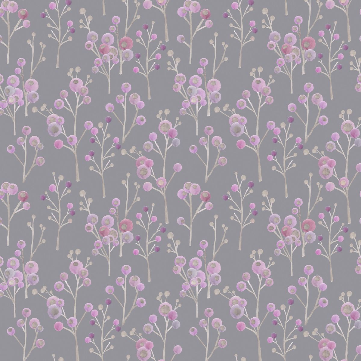 Ichiyo Blossom Violet Fabric by Voyage Maison