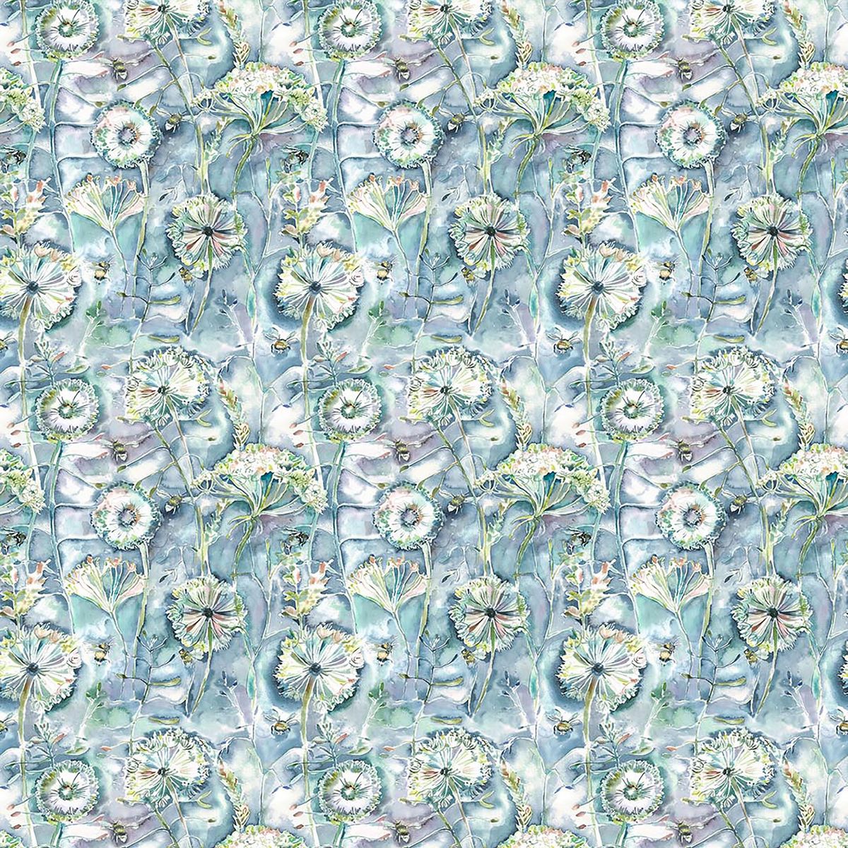 Langdale Teal Fabric by Voyage Maison