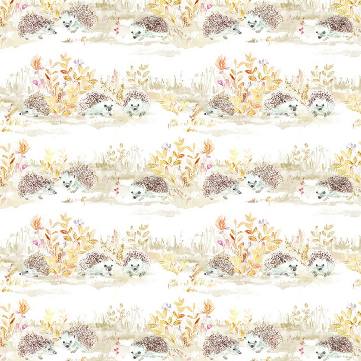 Mr And Mrs Hedgehog Linen Fabric by Voyage Maison