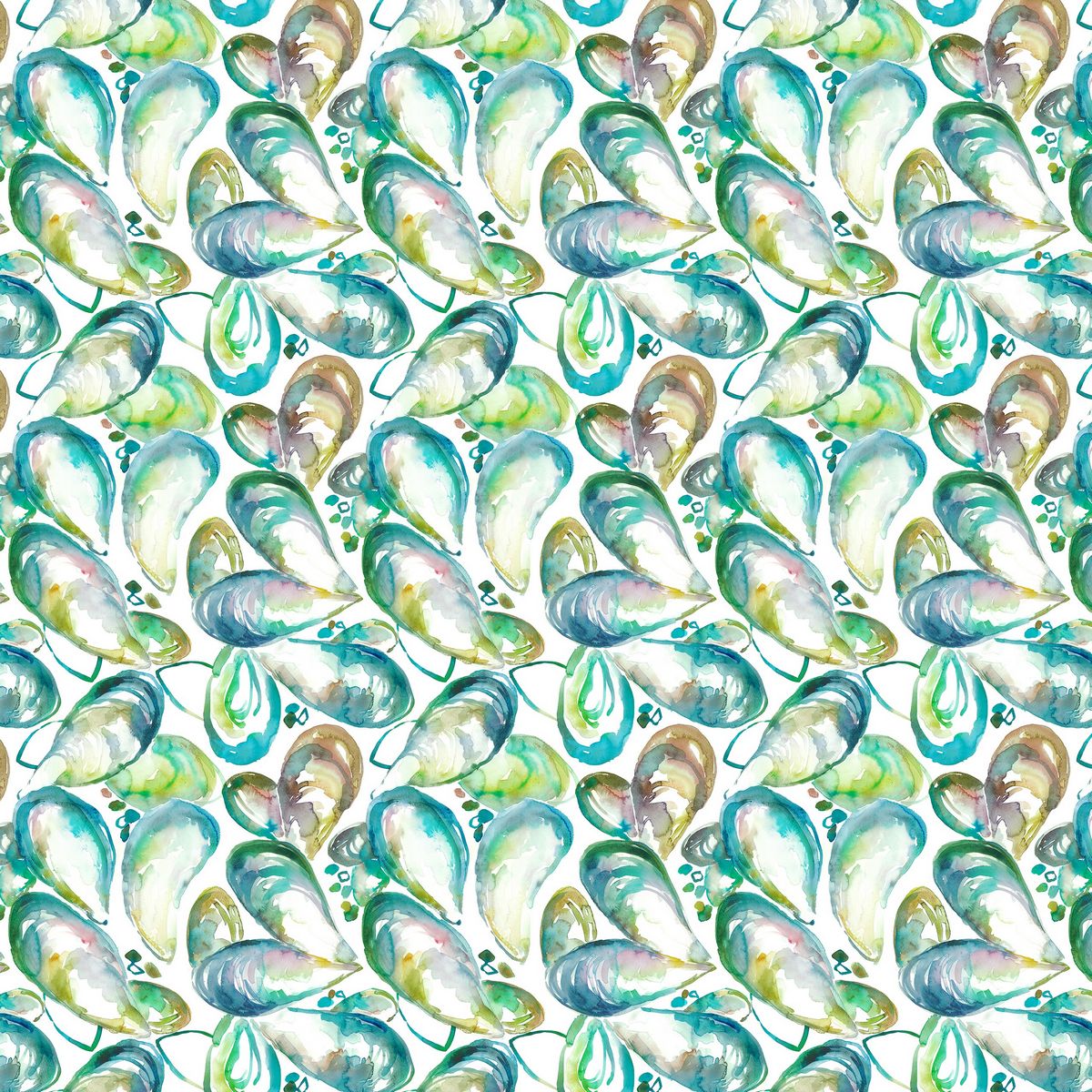 Mussel Shells Kelpie Fabric by Voyage Maison
