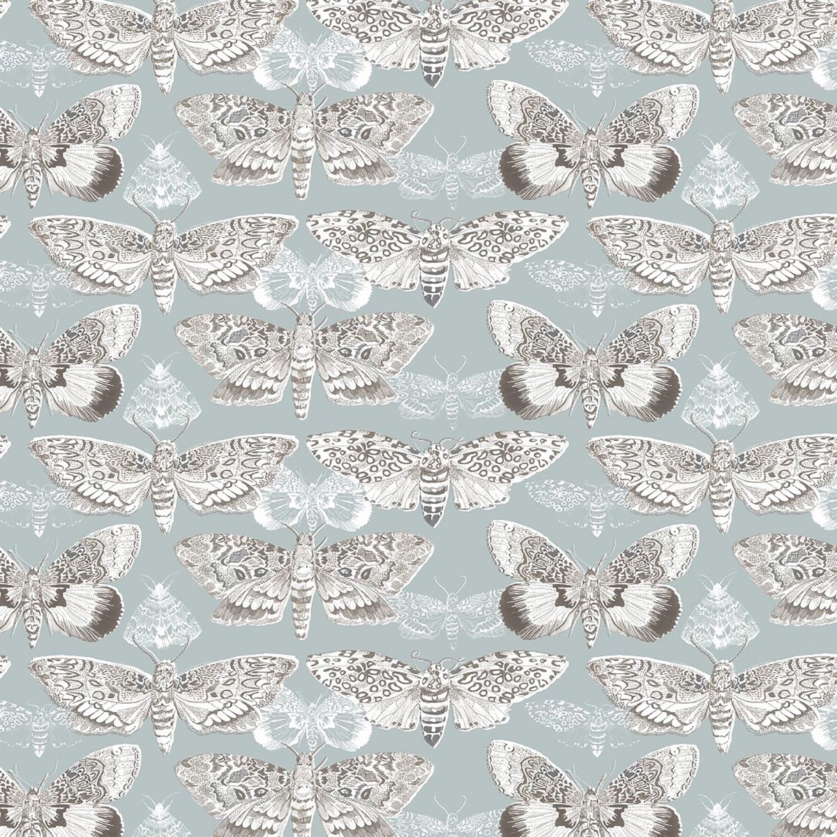 Nocturnal Duck Egg Fabric by Voyage Maison