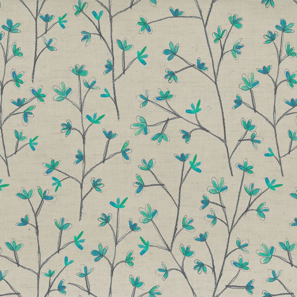 Ophelia Cornflower Linen Fabric by Voyage Maison