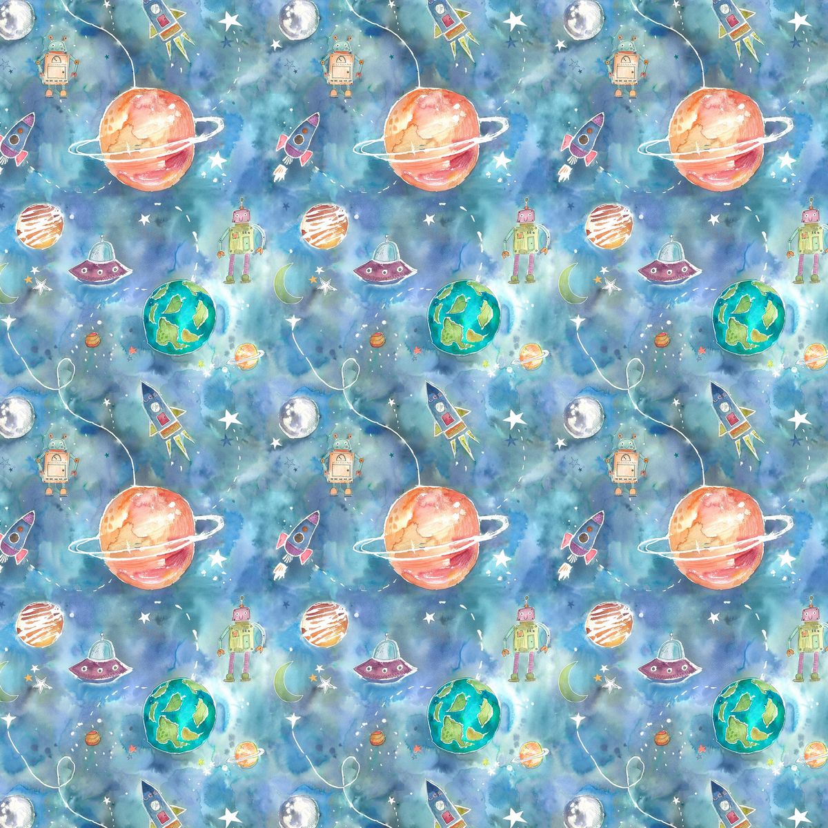 Out Of This World Sky Fabric by Voyage Maison