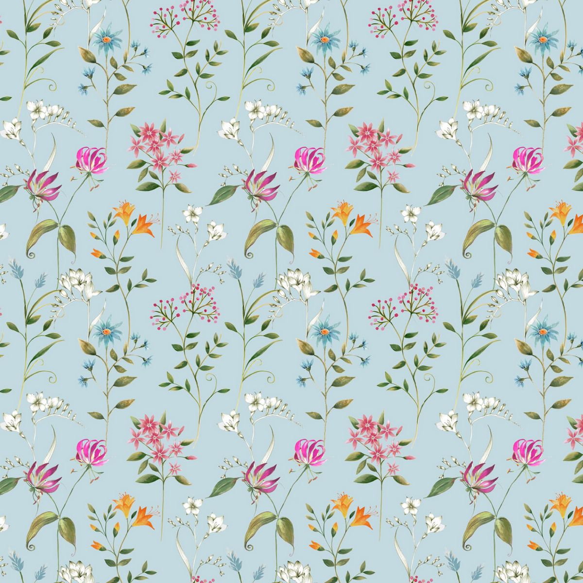 Pemberly Duck Egg Fabric by Voyage Maison