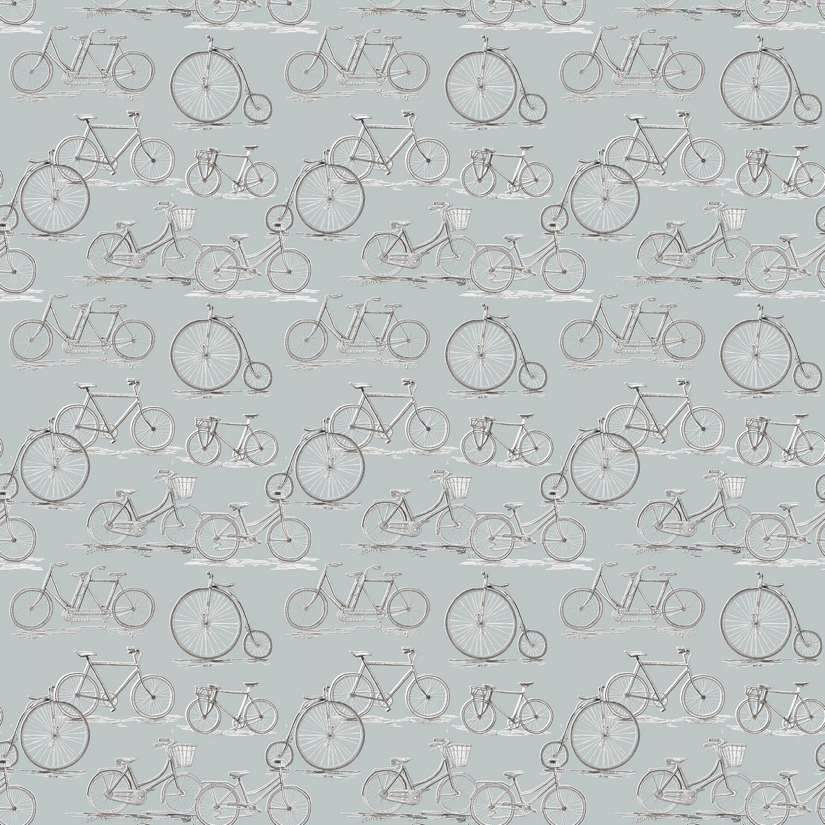 Penny Farthing Duck Egg Fabric by Voyage Maison