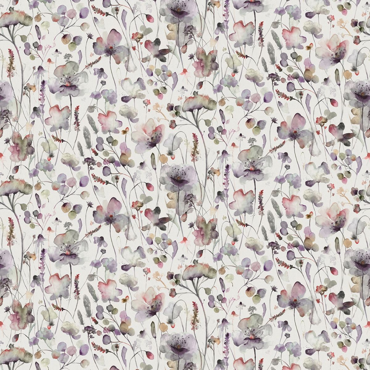 Pimelea Boysenberry Cream Fabric by Voyage Maison
