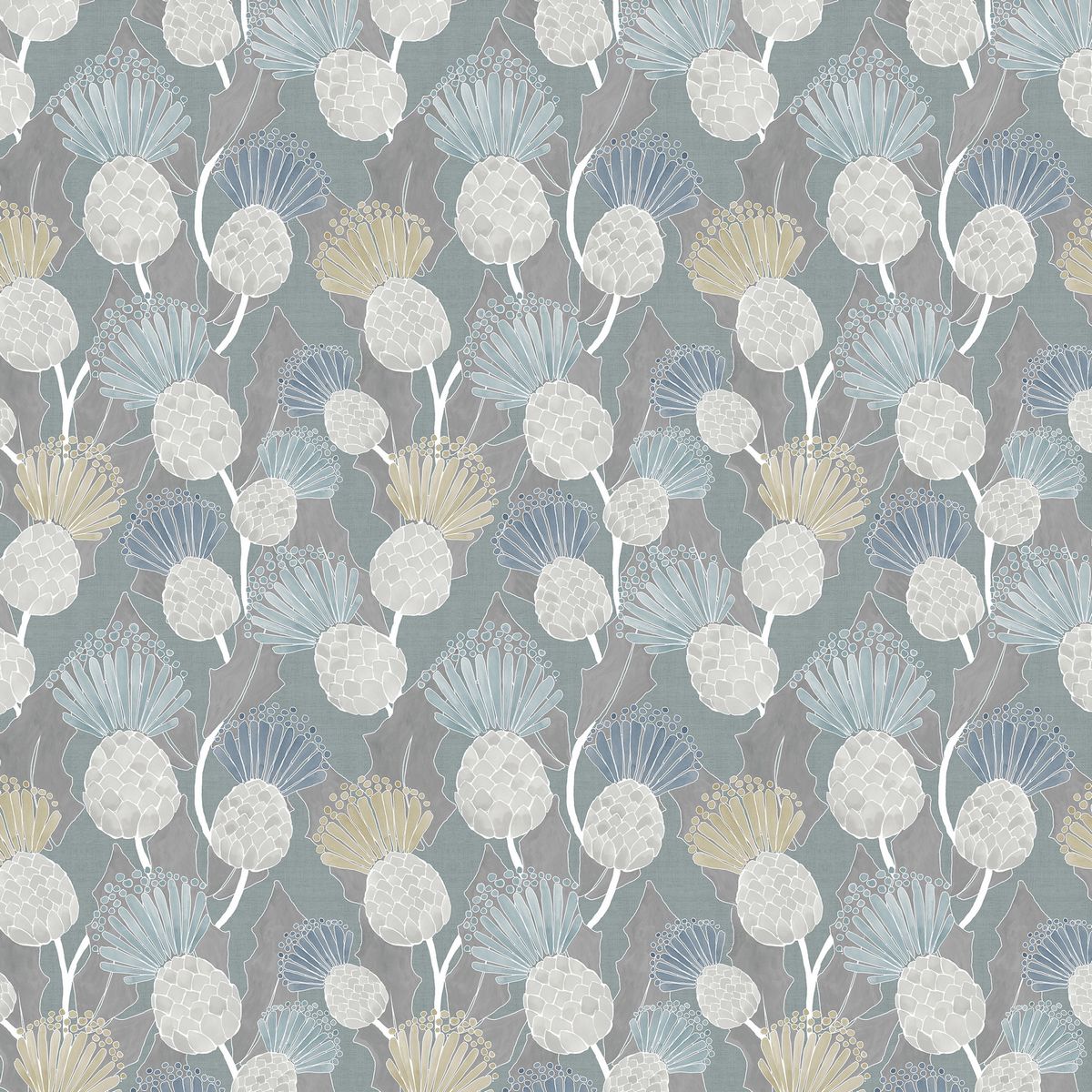 Reyne Duck Egg Fabric by Voyage Maison