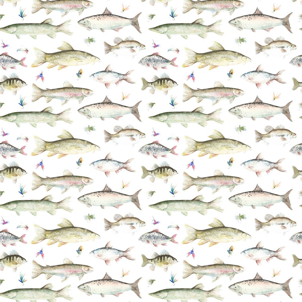 River Fish Large Cream Fabric by Voyage Maison