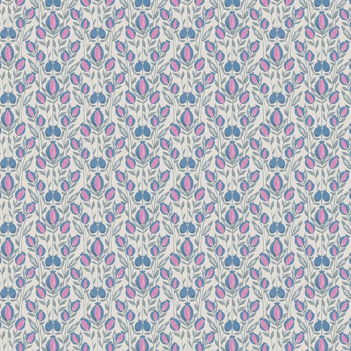 Rithani Bluebell Cream Fabric by Voyage Maison