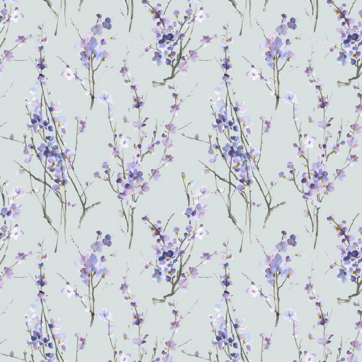 Saville Violet/Duck Egg Fabric by Voyage Maison