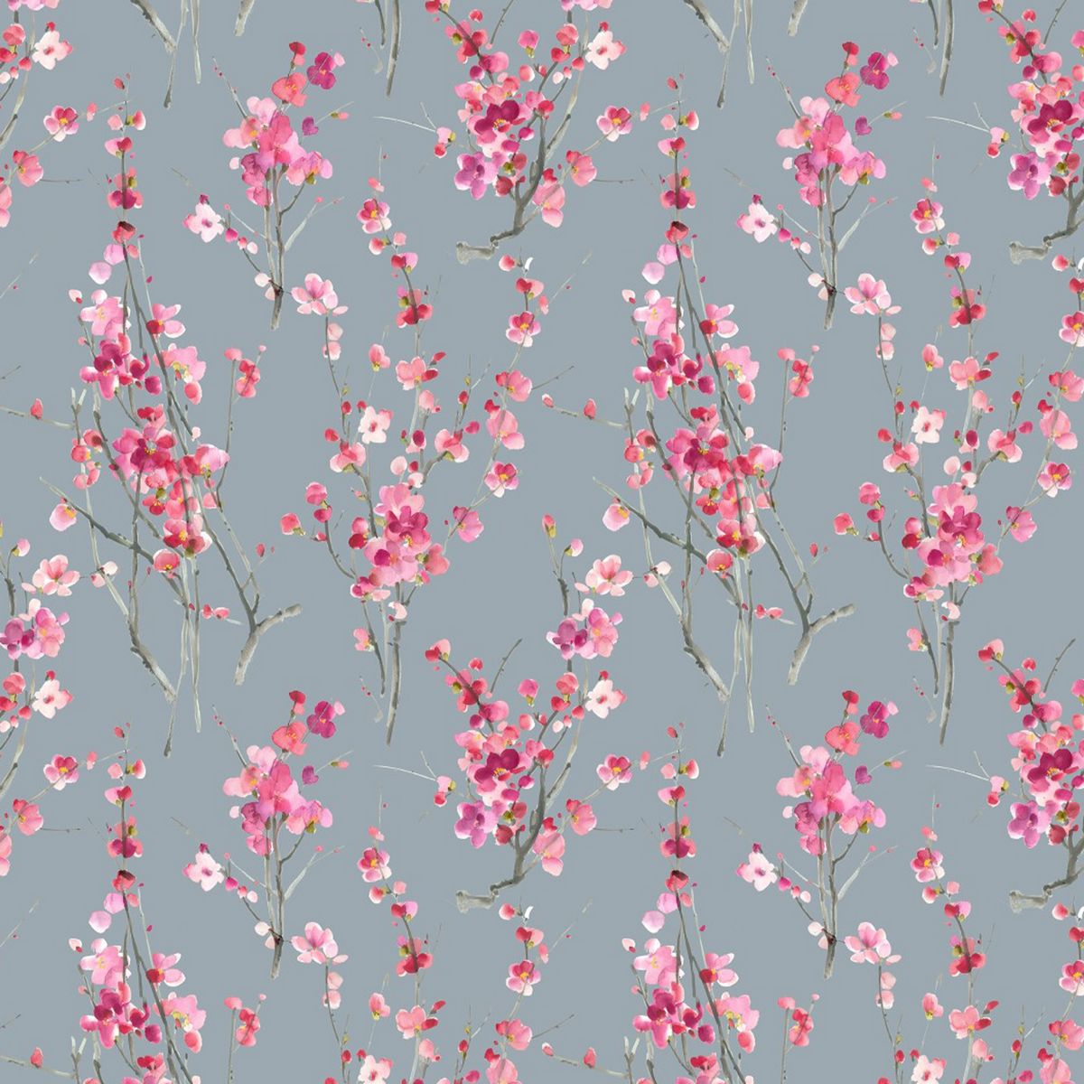 Saville Blossom/Slate Fabric by Voyage Maison