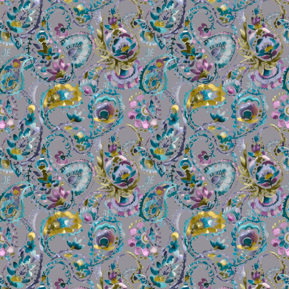 Shrabana Peacock Fabric by Voyage Maison