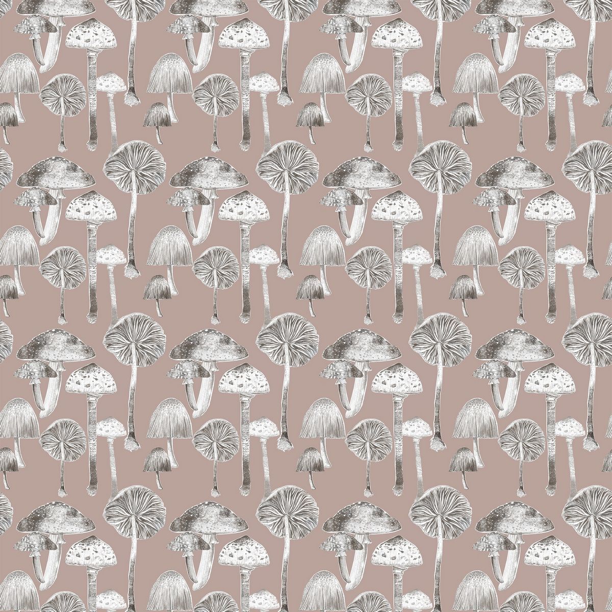 Toadstools Taupe Fabric by Voyage Maison