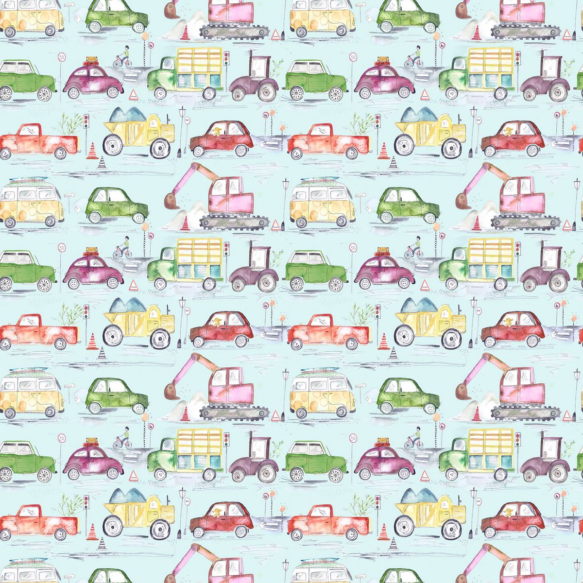 Traffic Jam Dusk Fabric by Voyage Maison