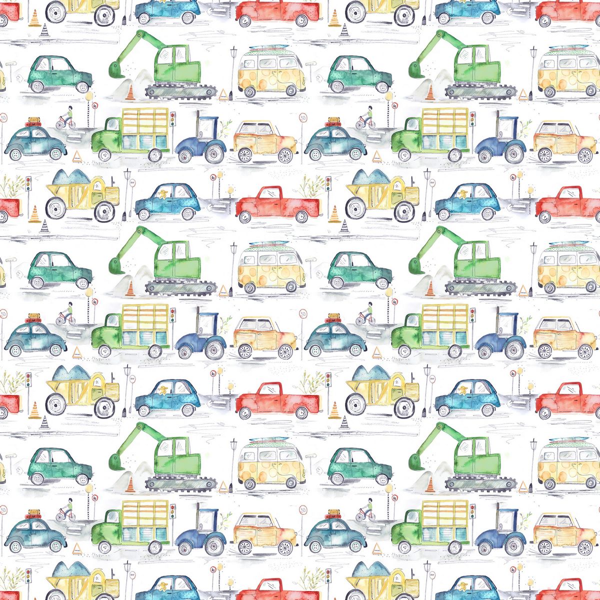 Traffic Jam Primary Fabric by Voyage Maison
