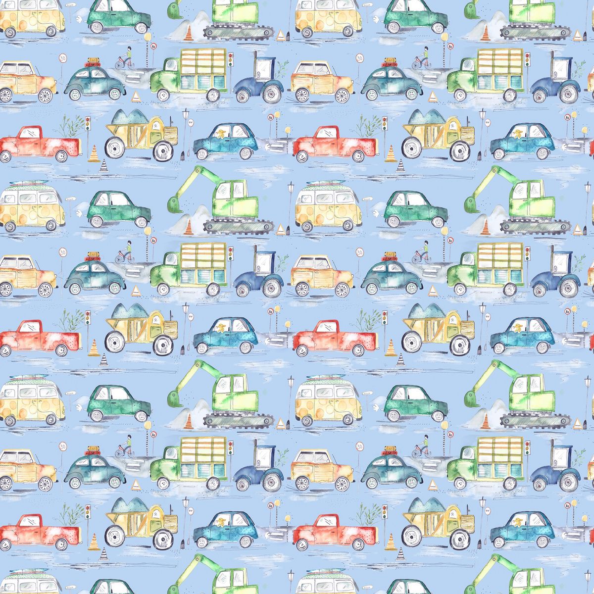 Traffic Jam Sky Fabric by Voyage Maison
