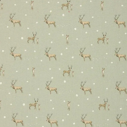 Christmas Stags Fabric by Sophie Allport