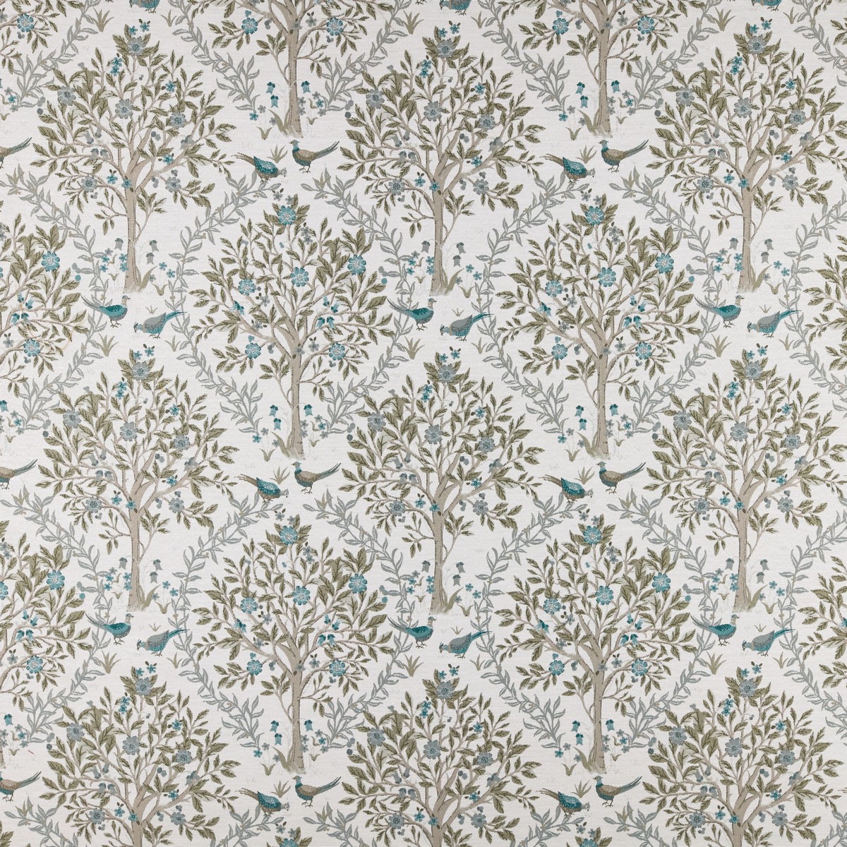 Bedgebury Kingfisher Fabric by Ashley Wilde