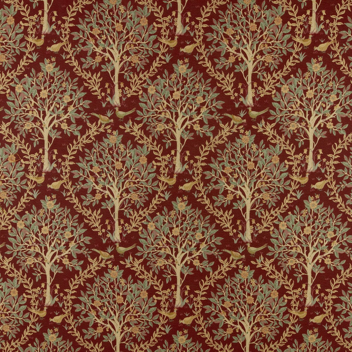 Bedgebury Merlot Fabric by Ashley Wilde