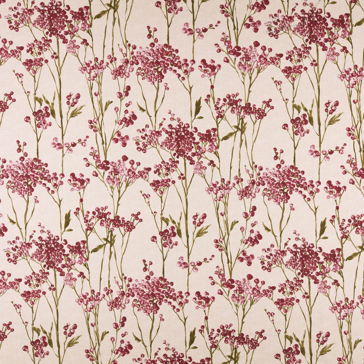 Hawthorn Cranberry Fabric by Ashley Wilde