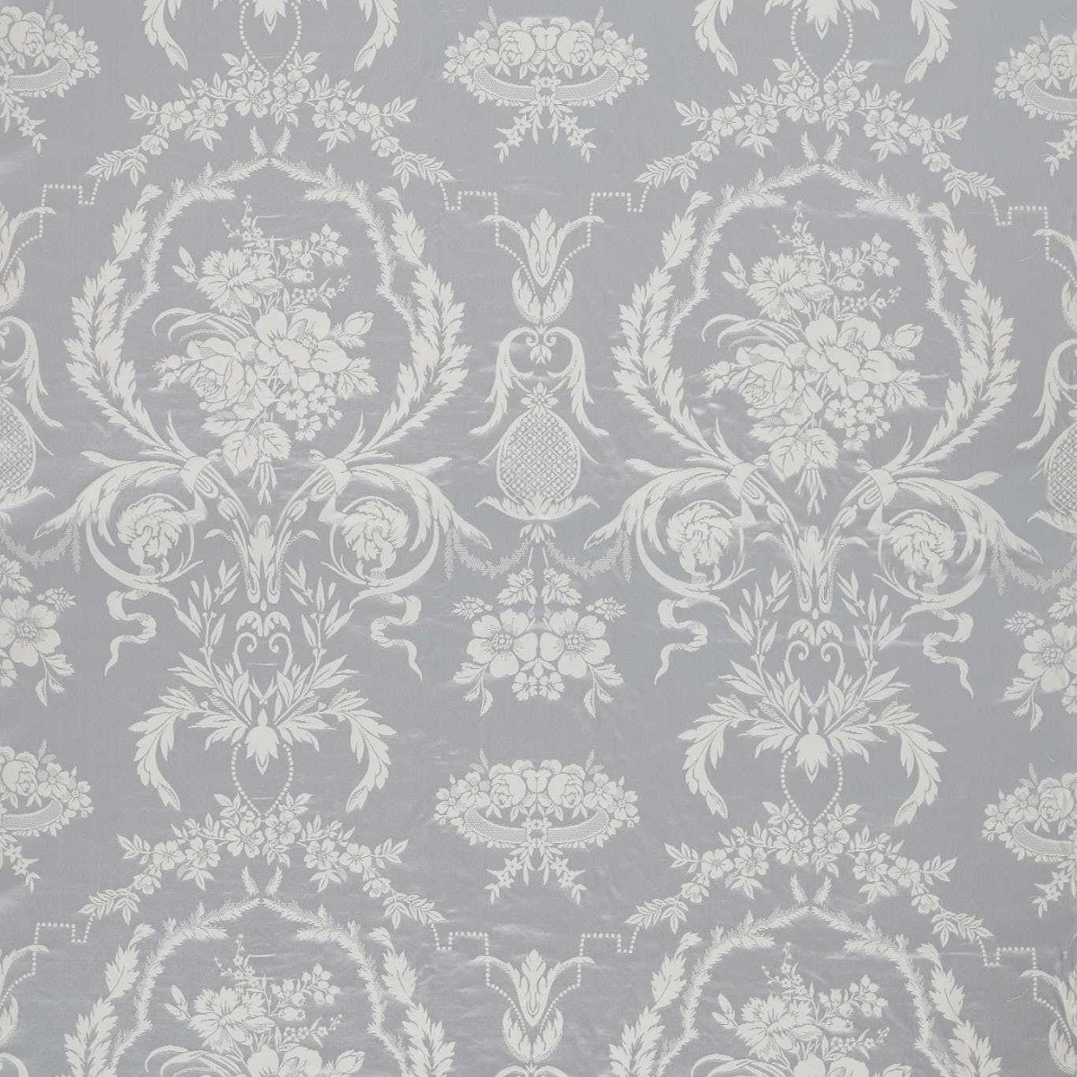 Arabesque Silk Quartz Grey Fabric by Zoffany