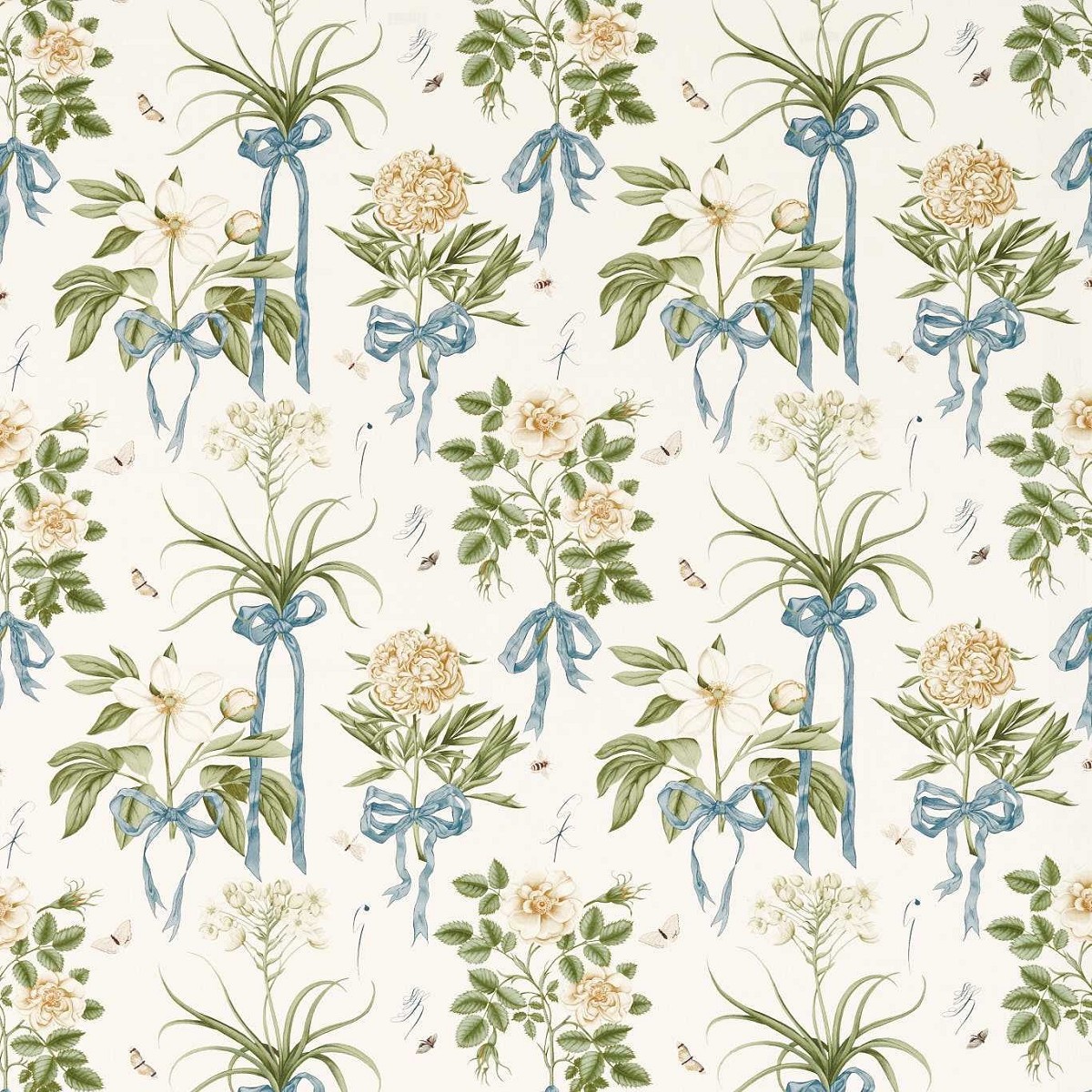 Cupid`s Beau Quince/Chalk Fabric by Sanderson