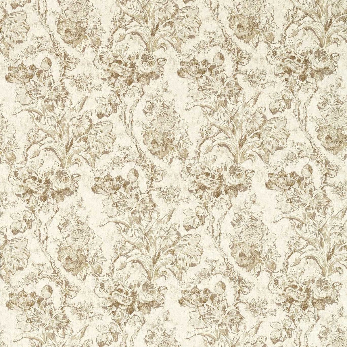 Fringed Tulip Toile Jute Fabric by Sanderson