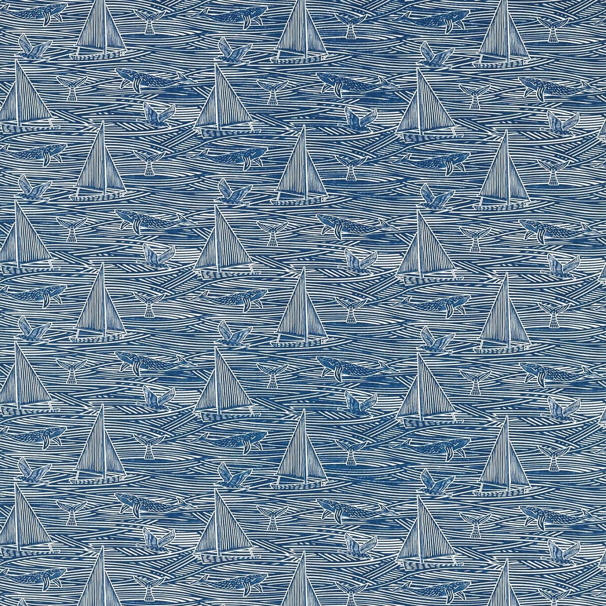 Fin Navy Fabric by Studio G
