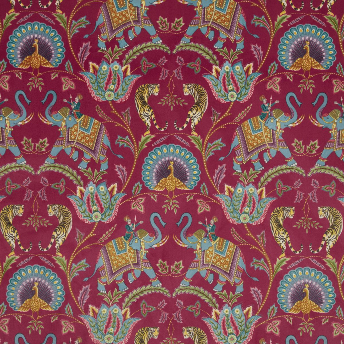 Sumatra Velvet Cerise Fabric by iLiv