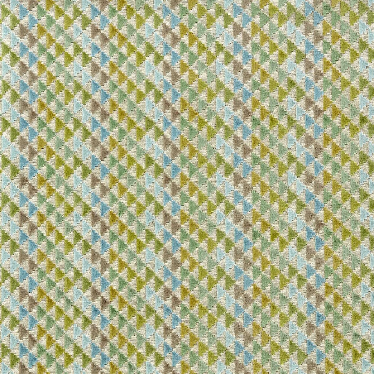 Vidi Kelly/Sky/Linen Fabric by Harlequin