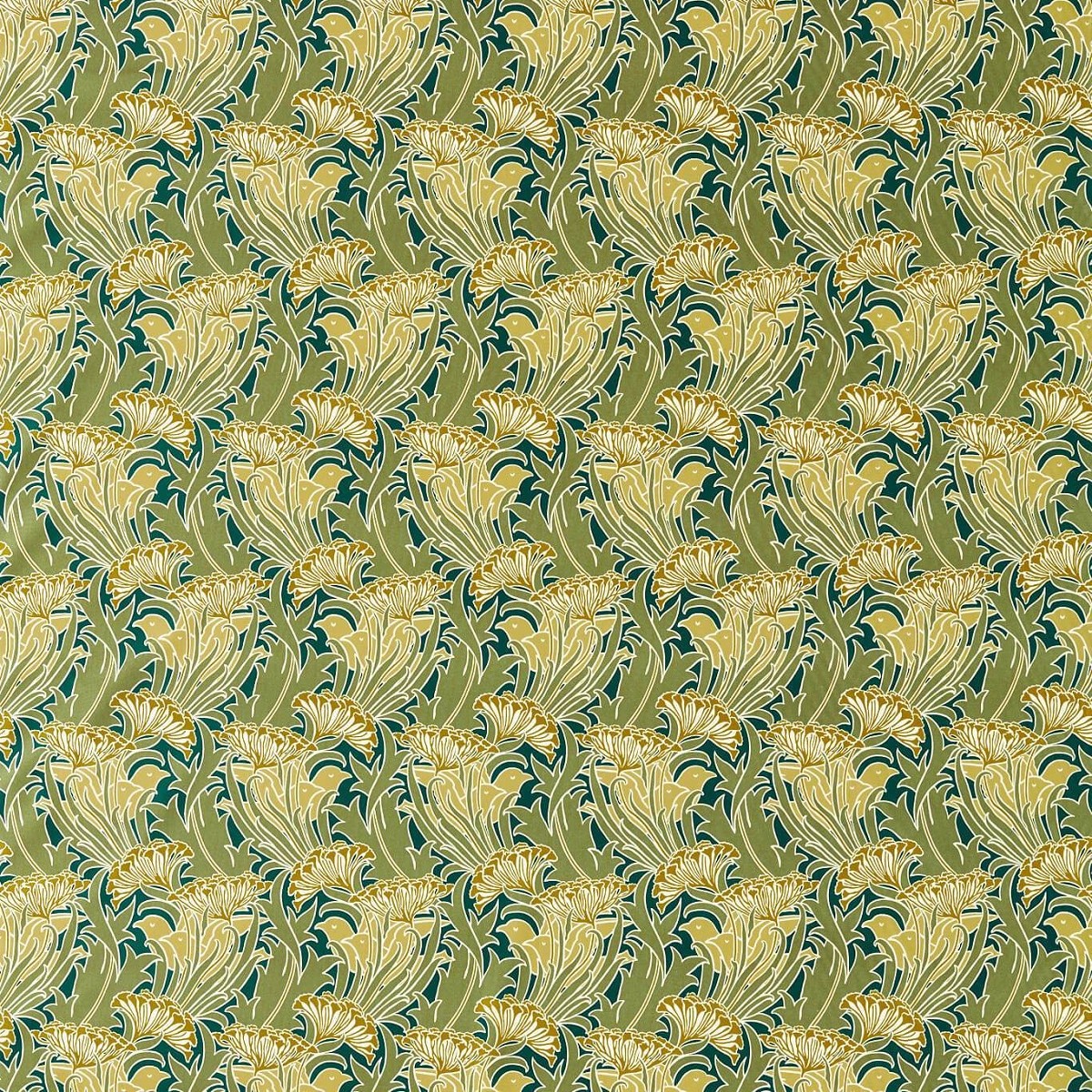 Laceflower Pistachio/Lichen Fabric by William Morris & Co.