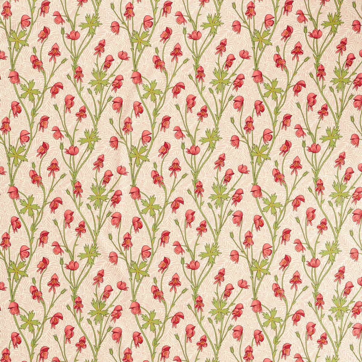 Monkshood Rhubarb Fabric by William Morris & Co.