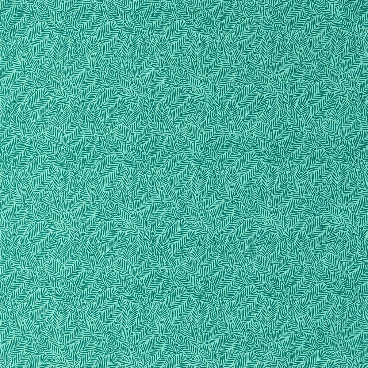 Yew & Aril Teal Fabric by William Morris & Co.