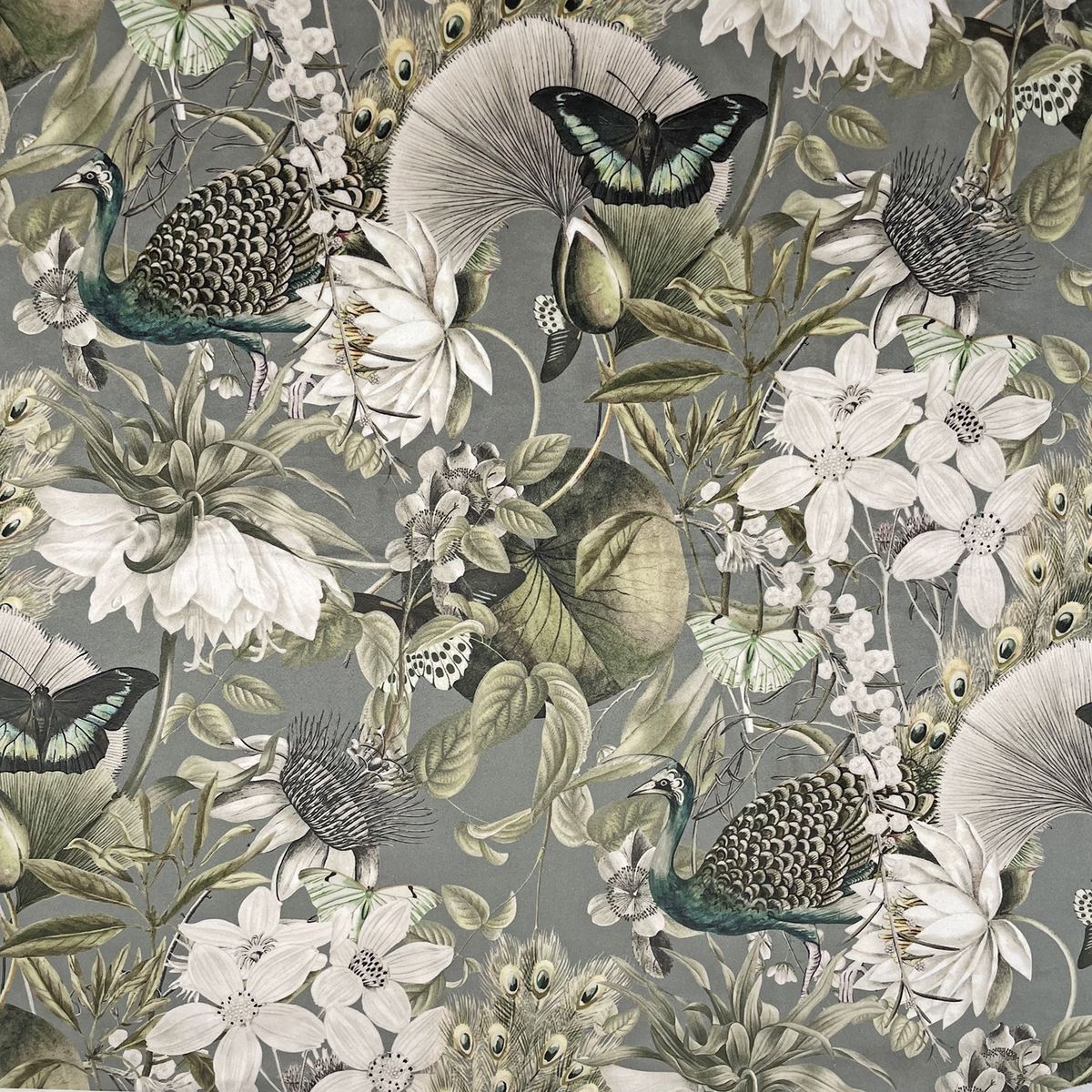 Eden Velvets Tranquility Silver Fabric by Chatham Glyn