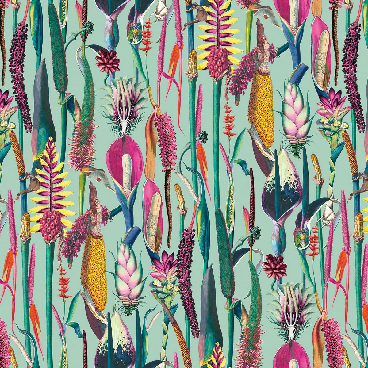 Tropical Borneo Duckegg Fabric by Chatham Glyn