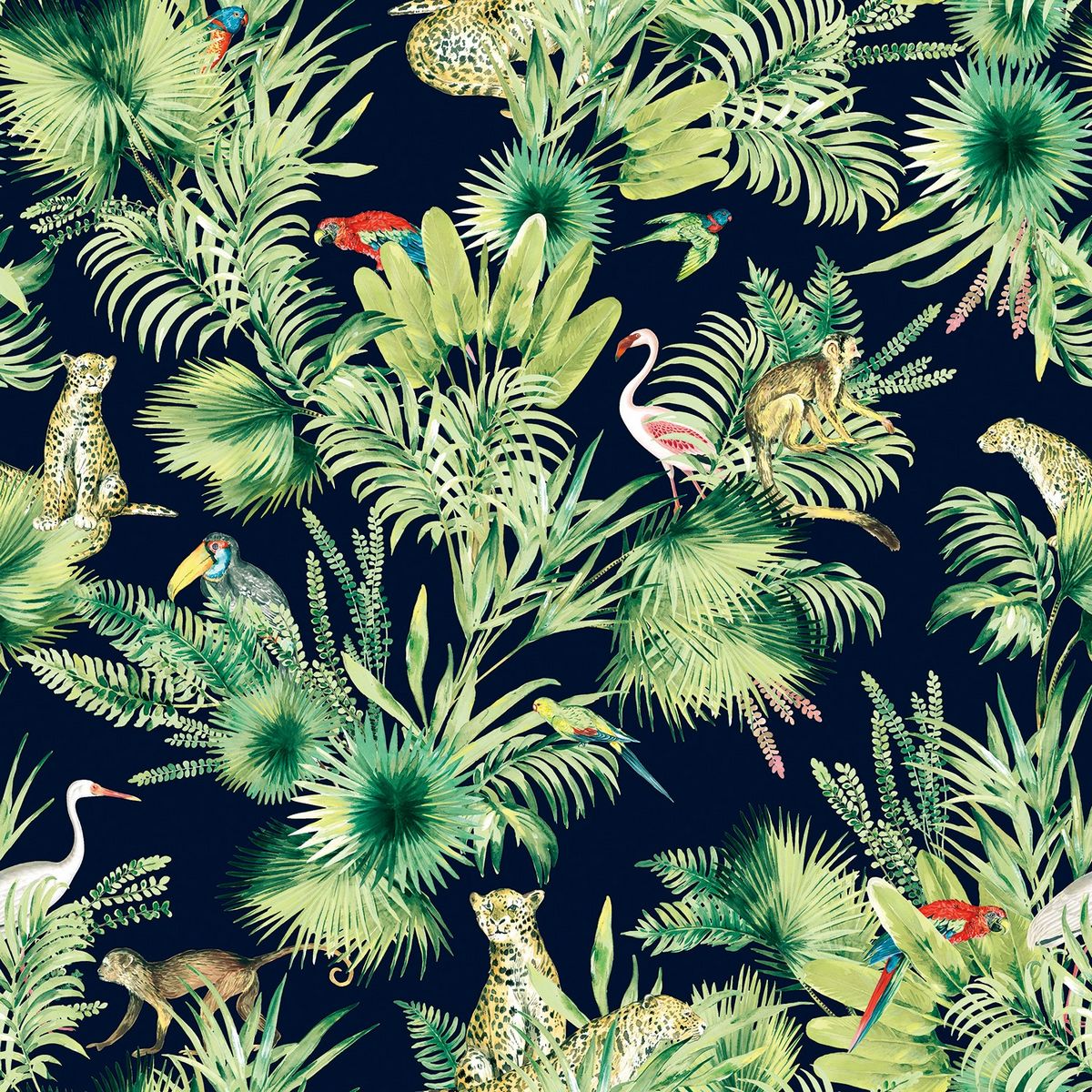 Tropical Monteverde Midnight Fabric by Chatham Glyn