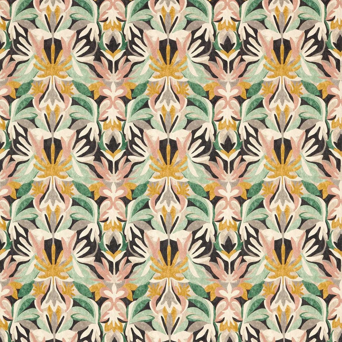 Melora Blush/Eucalyptus/Sand Fabric by Harlequin