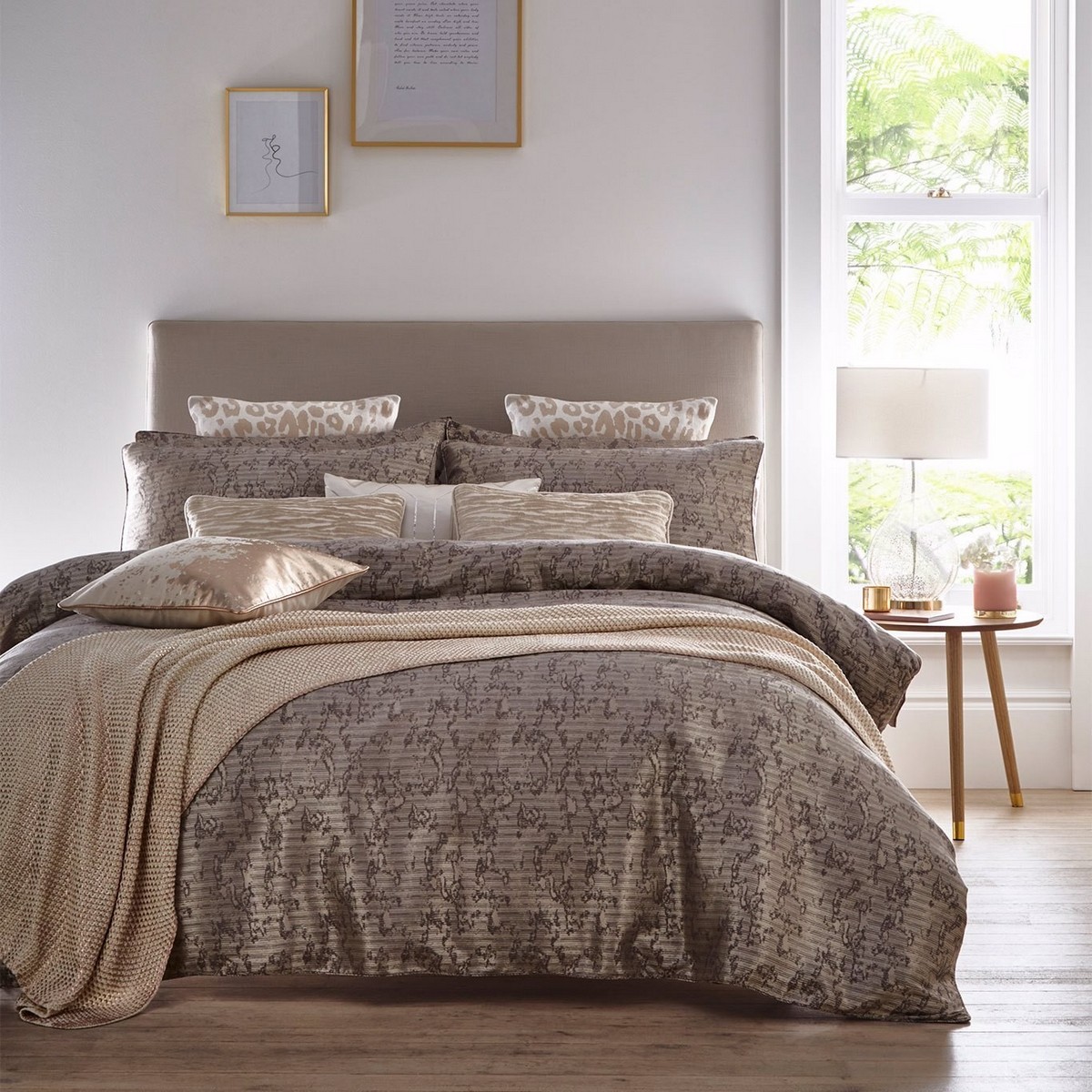 Lux Natural Duvet Set Fabric by Tess Daly