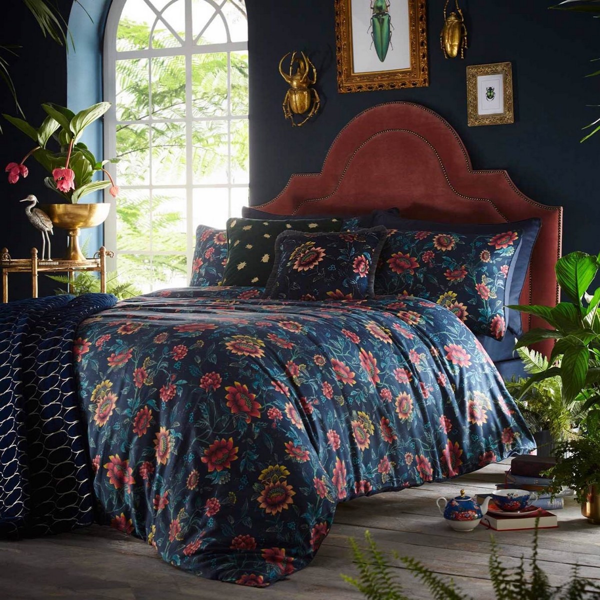 Tonquin Midnight Duvet Set Fabric by Wedgwood